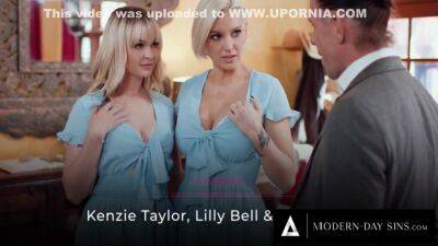 Kenzie Taylor - Lilly Bell - Surprises Husband With Younger Lookalike Hot Threesome! With Lilly Bell And Kenzie Taylor - upornia.com