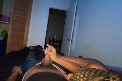 When My Ebony Step-sister Doesnt Want To Go To Bed Alone So I Got Good Blowjob & Creampie!! - upornia.com