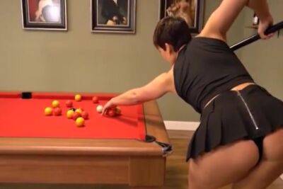 She Likes Snooker With A Bare Pussy Under A Micro Skirt - upornia.com
