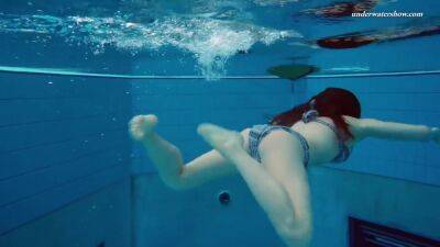 Big Tits Teenie Liza Bubarek Swimming Naked In The Pool - upornia.com - Russia