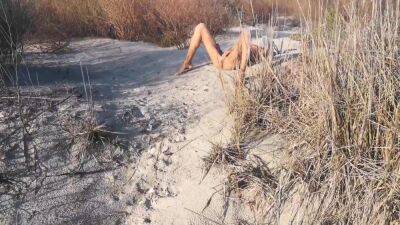 Skinny Tanned Nudist Babe Caught Peeing At The Beach. Slaps & Spits For Her Pussy - upornia.com