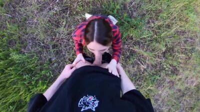 Perverted Teen Makes Me Cum On Her Titties In A Forest Pov Public Outdoor - upornia.com