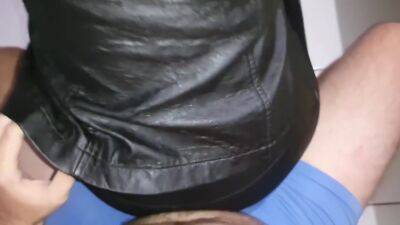 Dry Humping In A Full Leather Outfit Leather Leggings Assjob Cum In Pants - upornia.com - Brazil