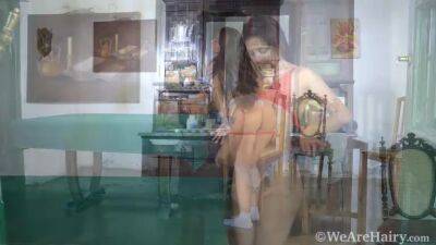 Margaret Li masturbates at her wooden table - hotmovs.com