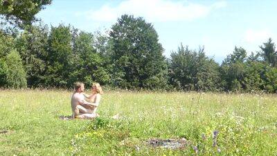 Tantric Mistress Gets Pussy Love And Cums With Loud Moaning Outdoors On A Mountain Meadow - hclips.com