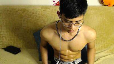 Exclusive Skinny Asian beat the meat Part 2 doing a Cam Show - drtuber.com