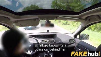 Naughty cop creampied by her unregistered driver in uniform - sexu.com