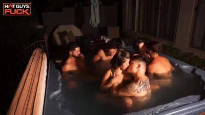 Hot Tub Jacuzzi Sex Orgy! - upornia.com