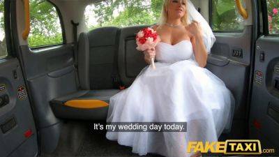 Spades - British MILF Tara Spades gets creampied on her wedding day by fake taxi driver - sexu.com - Britain