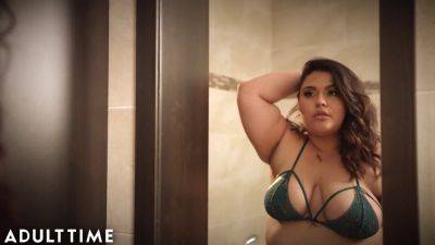 Karla Lane's steamy shower sex with her man - Big Beautiful Woman lingerie babe - sexu.com