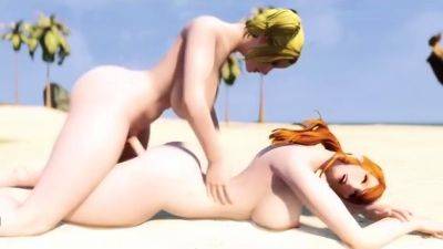 Two Juicy Futanari Babes with big asses having sex on the - drtuber.com