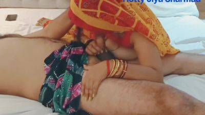 Xxx Village Wife Fuck In Yellow Saree. Clear Hindi Voice - desi-porntube.com - India