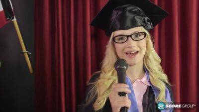 Teen Is Naked Under Her Cap And Gown - Aubrey Gold - hclips.com