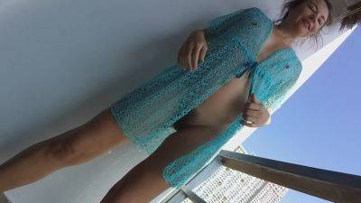 Net Dress Fetish # Pee At The Balcony - upornia.com