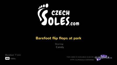 Czech Soles - Barefoot Flip Flops At Park - drtuber.com - Czech Republic