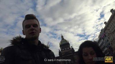 Hunt for more: Ritiro, Praga, and a hot brunette get it on in a hot reality scene with a Mora - sexu.com - Czech Republic