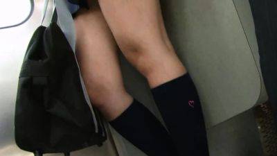 petite asian college teen make gangbang in public train - drtuber.com - Japan
