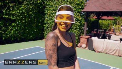 Gina Valentina - Xander Corvus - Inked up Gina Valentina takes it on the tennis court like a champ - sexu.com - Brazil