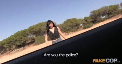 British cop with massive tits gets her ass drilled in a Spanish hotel - sexu.com - Britain - Spain