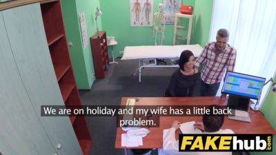 Watch as Czech doctor cums over cheating wife's tight pussy in fake hospital POV - sexu.com - Czech Republic