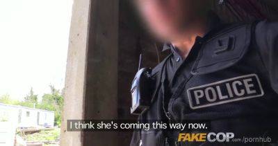Watch this farm girl get a big dick in her mouth while being a police officer - sexu.com