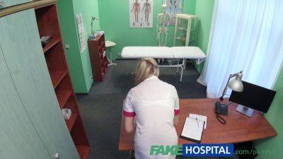 Sexy blonde nurse begs for a quickie in the fakehospital! - sexu.com