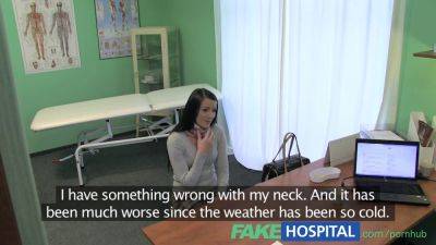 Brunette gets stiffy from the doc in fake hospital POV sex tape - sexu.com