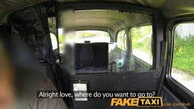 British teen with hairy pussy struggles with big cock in fake taxi ride - sexu.com - Britain