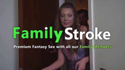 Step siblings get naughty & hide from stepmom in full Vids FamilyStroke clip - sexu.com