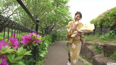 Japanese wife in kimono flower arrangement private class leads to sex - hotmovs.com - Japan