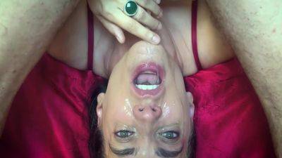 Mila - Upside Down Deep Throat With Balls In Face - Mila Red Rabbit 15 Min - upornia.com