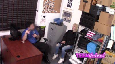 Busty Blonde - Busty Blonde Babe Got In Trouble With A Big Cock Office - videomanysex.com
