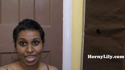 Lily - Desi Lily in South India gives sloppy head for cash in a gloryhole - sexu.com - India