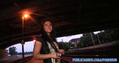 Athina Love gets pounded hard in public under a bridge for cash - sexu.com - Hungary