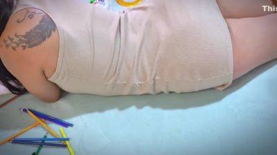 Student In Short Dress Is Fucked While Doing Her Homework - hclips.com - Colombia