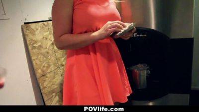 Sunny Hart's big boobs get a sticky facial in POV Life video - sexu.com