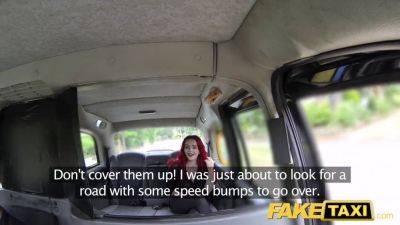 Jasmine James' massive fake tits bounce as she gets a POV ride in a car - sexu.com - Britain