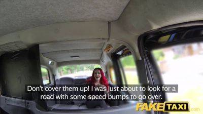 Jasmine James' massive fake tits bounce as she gets a POV ride in a car - sexu.com - Britain