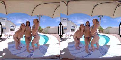 Katie Kush - Kenzie Madison - Bikini Teens Pool VR 4K - sunporno.com