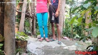 Village Girlfriend Sex With Her Boyfriend In Red T-shart In Outdoor ( Official Video By Villagesex91) - desi-porntube.com - India