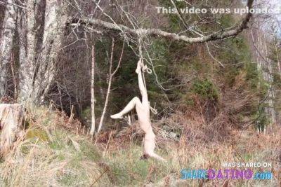 Self-bondage In The Woods Gone Wrong - hclips.com