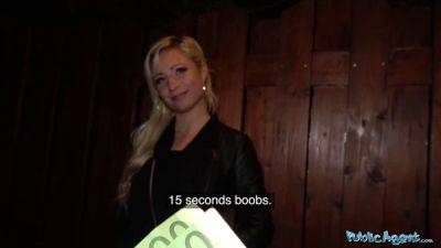 German blonde bombshell offers to fuck for cash in public for a hugetit and a big cock - sexu.com - Germany - Czech Republic