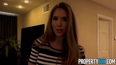 Busty Blonde - Busty blonde real estate agent with amazing big tits craves honest review of her property - sexu.com
