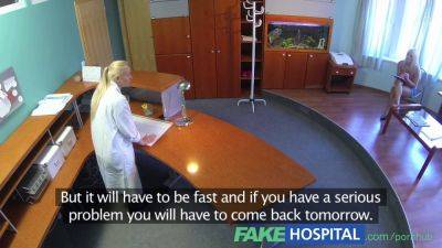 Blanche Bradburry - Blonde bombshell gets a thorough examination from dirty doctor in fakehospital - sexu.com - Czech Republic