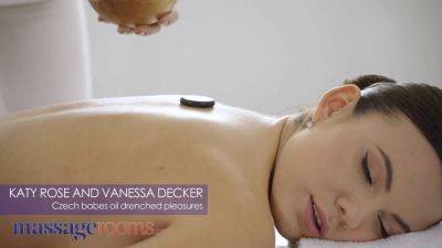 Katy Rose - Vanessa Decker - Oily lesbian massage for petite European babes Katy Rose & Vanessa Decker - sexu.com - Czech Republic