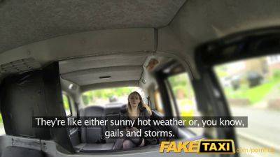 Ruby Temptations gets her natural tits drilled in a fake taxi POV clip - sexu.com - Britain