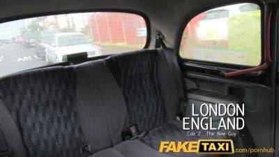 Ryan Ryder - Ryan Ryder's fake taxi busty British chick swallows his load in public - sexu.com - Britain
