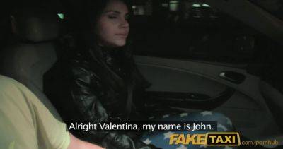 Valentina Nappi - Valentina Nappi's fake taxi ride ends with a hot blowjob and hardcore pounding - sexu.com - Italy
