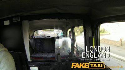 British amateur with huge tits tries to get out of sucking cock while getting roughed up in fake taxi - sexu.com - Britain