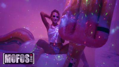Emma Hix - Emma Hix goes wild in the inflatable room with her small tits & small boobs bouncing - sexu.com